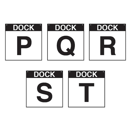 5S Supplies Loading Dock P-T Sign - ALM - 16in x 16in DOCKP-T-ALM-1616