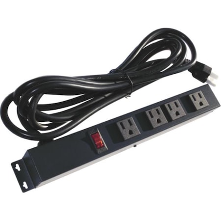 X1 Power Strip, Surge, SJT, 5-15R, 5-15P, 12 ft., Black 104121