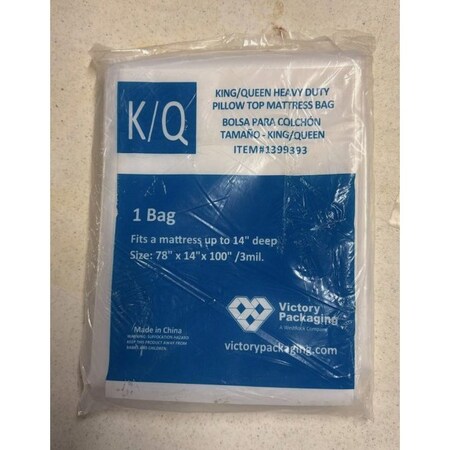 Smurfit Westrock Packaging Solutions King/Queen Mattress Bag, 3 mil 1399393