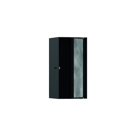 Hansgrohe XtraStoris Rock Wall Niche with Tileable Door 12"x 6"x 5.5" in Matte Black 56088670