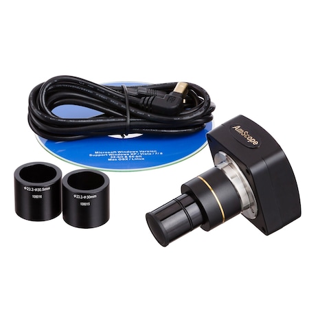 Amscope 8MP USB 2.0 Color CMOS C-Mount Microscope Camera with Reduction Lens MU800