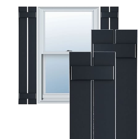 Ekena Millwork True Fit PVC Two Board Spaced Board-n-Batten Shutters, Starless Night Blue, 11 1/4W x 69H, PR TFP101SBF11X069OB