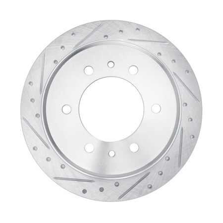 Dynamic Friction Co DFC Brake Rotor - Drilled and Slotted - Silver 631-63174L