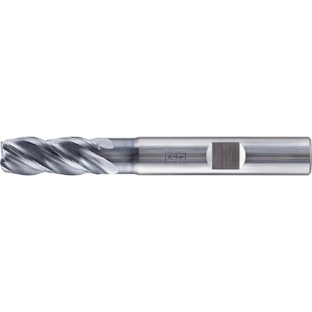 Pferd PFERD .03'' Radiused End Mill, 4 flutes, 5/16'' Dia, 5/8'' APMX, 2-1/2'' OAL, Weldon shank 23003053