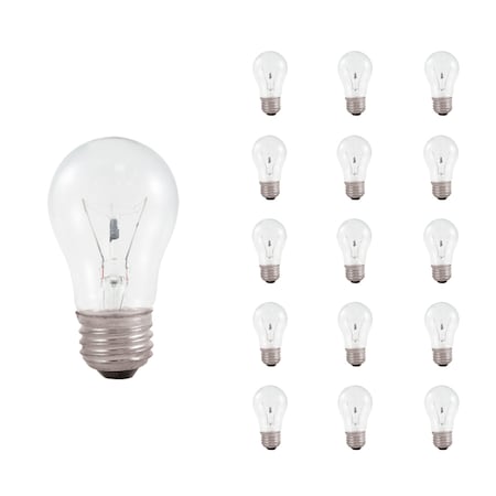 Bulbrite Incandescent A15 Medium Screw Base E26 Light Bulb, 40W, Clear, 20PK 860857