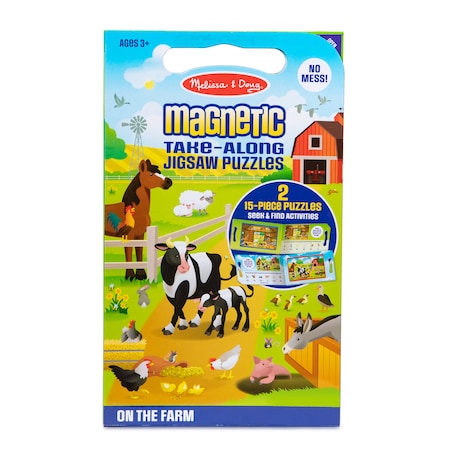 Melissa & Doug Take Along Magnetic Jigsaw Puzzles, On the Farm 32832