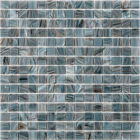 Apollo Tile Celestial 12 in. x 12 in. Glossy Templeton Gray Glass Mosaic Wall and Floor Tile 20 sqft/case, 20PK APLST88GR724A
