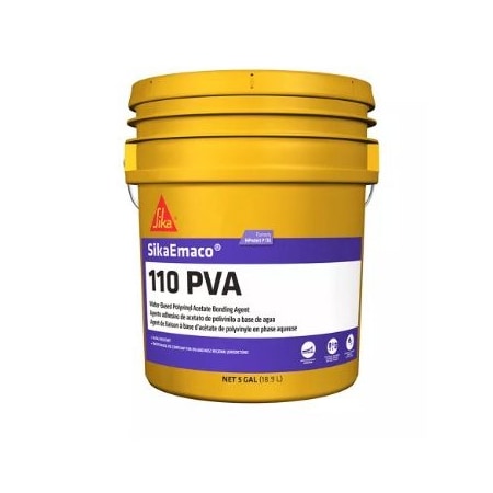 Sika SikaEmaco-110 PVA Water-Based Polyvinyl Acetate Bonding Agent 1 Gallon Jug 814740