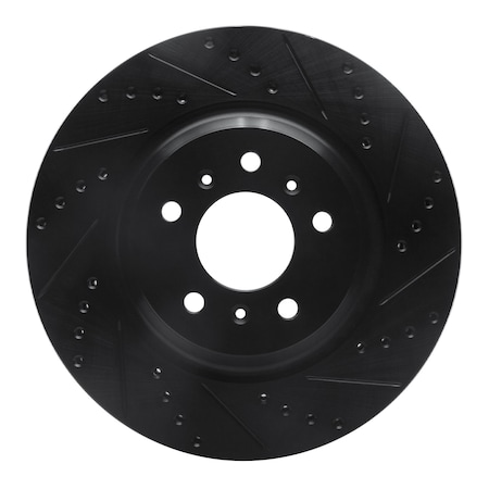 Dynamic Friction Co DFC Brake Rotor - Drilled and Slotted - Black 633-46022R