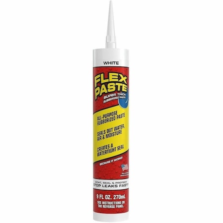 Flex Seal Silicone Sealant, 9 oz, Cartridge, White, Rubber Base, Not Applicable PFSWHTR10