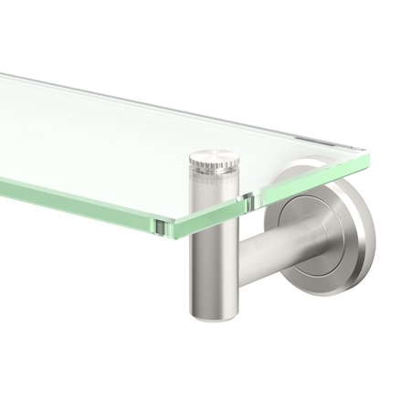 Gatco Latitude II Glass Vanity Shelf, Satin Nickel 4296