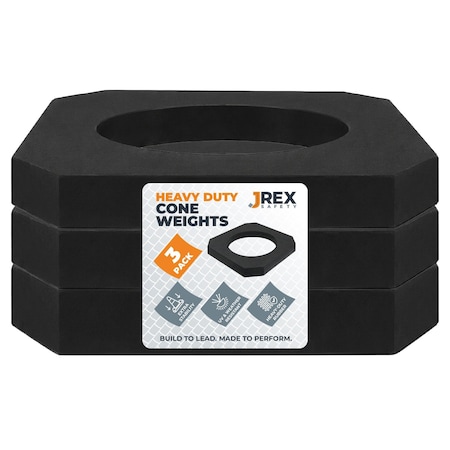 Jrex Safety Traffic Cone Weight, 7 lbs., 4PK TCW-JR-7LB-4PK