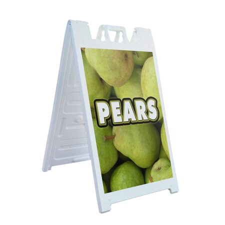 Signmission Pears, A-Frame & 2 Sign Inserts, Heavy-Duty Plastic Frame SBHD-C-2436-Pears