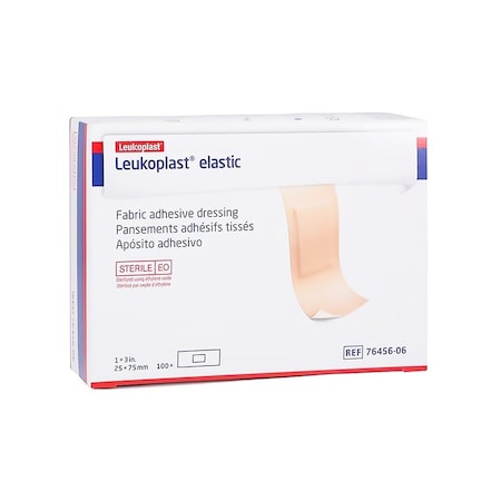 Leukoplast Elastic Adhesive Strip 1 X 3 Inch Cross-Elastic Material Rectangle Tan Sterile, 100PK 7645606