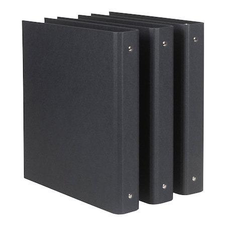 Bigso Ringo Fiberboard 3-Ring Binder Organizer 1-inch Ring, 11 x 11.8 x 1 in, Dark Grey, 8PK 788145601