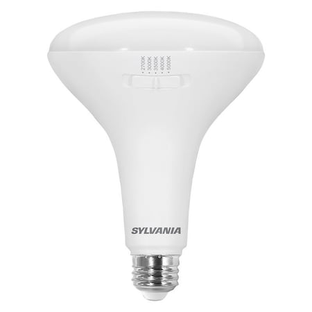 Sylvania TruWave LED Bulb, 5CCT Selectable, BR40 Lamp, 85 W Equivalent, Dimmable, Frosted 42108