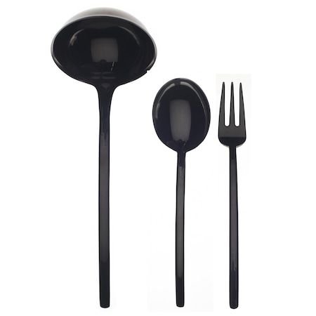 Mepra Due Serving Set - 3 Pieces - Black Gold 108622003