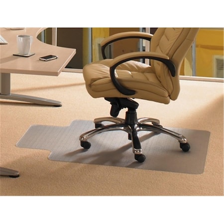 Back2Basics Advantagemat Pvc Rectangular Lipped Chair Mat For Standard Pile Carpets 0.38 In, Clear 36 X 48 In. BA2578386