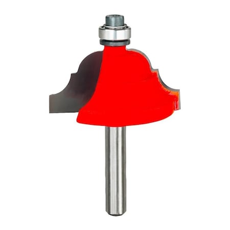 Diablo Router Bit, 1-9/16 in Dia Cutter, 2-5/16 in OAL, 1/4 in Dia Shank, 2-Cutter, Carbide 38-304