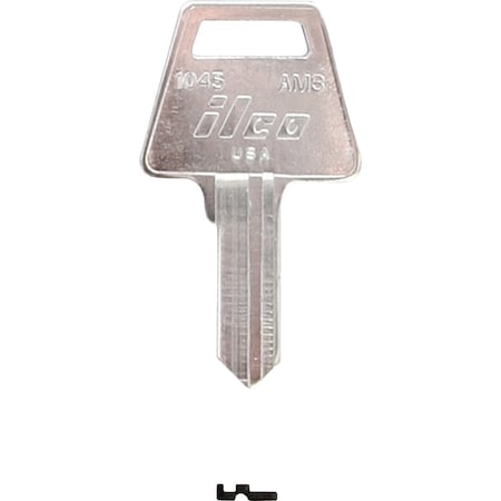 Ilco American Nickel Plated House Key AM3 / 1045, 10PK IAL0105801B