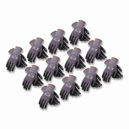 Maxiflex Gloves, Nitrile-Coated Nylon, Gray/Black, X-Large 12 PK 34-844/XL