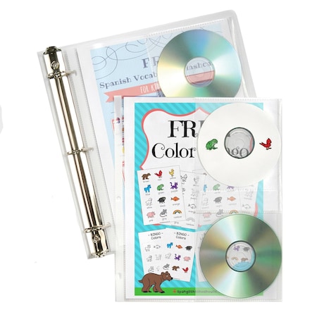 C-Line Products 8-1/2" x 11" CD and Document 3-Ring Binder Pages, 10/PK, 24PK/DS 61747-DS