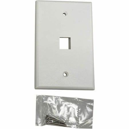 Eaton Tripp Lite Series Safe-IT 1-Port Single-Gang Keystone Wall Plate, Antibacterial, Ivory Matte, TAA N042AB-001-IVM