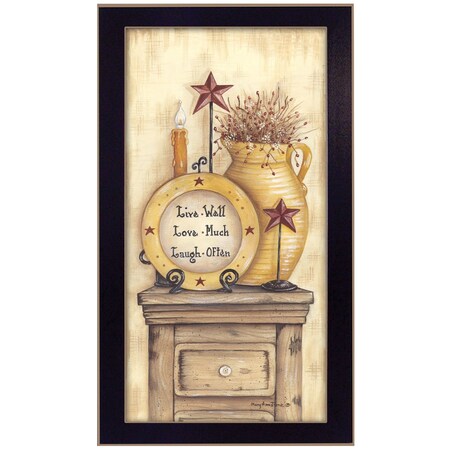 Homeroots Words to Live Black Framed Print Wall Art 405274