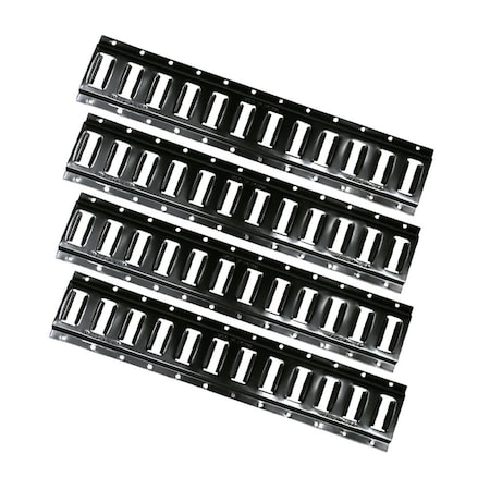 Mytee Products 5 ft Black Powder Coated Horizontal E-Track, Steel for Cargo on Trucks, Trailers, Vans, 4PK ETKH5-BLK-USx4