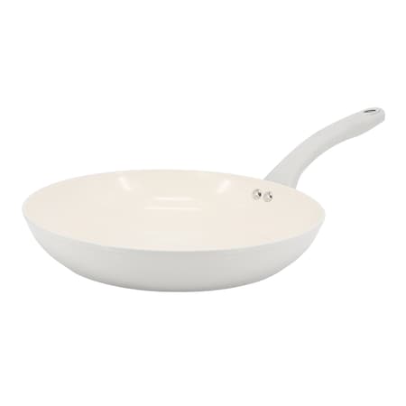 Martha Stewart Everyday Rexford 9.5 Inch Ceramic Nonstick Aluminum Frying Pan in Linen 141006.01
