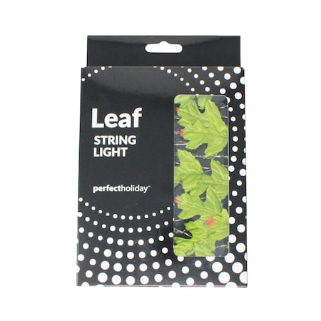 Elegani 20 LED Maple Leaf Fairy Lights - 7.7ft Green & Orange Ombre Leaves with Warm White LEDs PH-5142-leaves