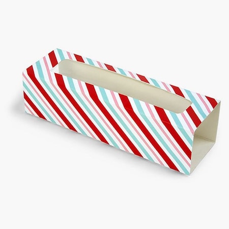 Nashville Wraps Candy Stripe Macaron Cookie Sleeve with Window, 8.25x2.5x2, 100PK MCSSCS