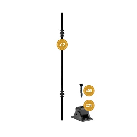 Nuvo Iron 12pcs of Windsor Profile balusters 25 1/8'' RRC26WP-12DC