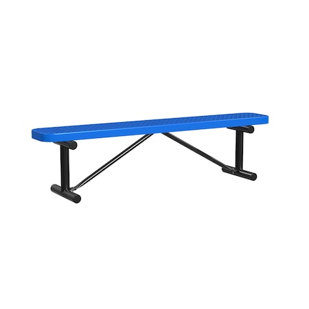 Leisure Craft Leisure Craft 6 FT Outdoor Bench without Back, Portable, Blue B6XPP-BLUE