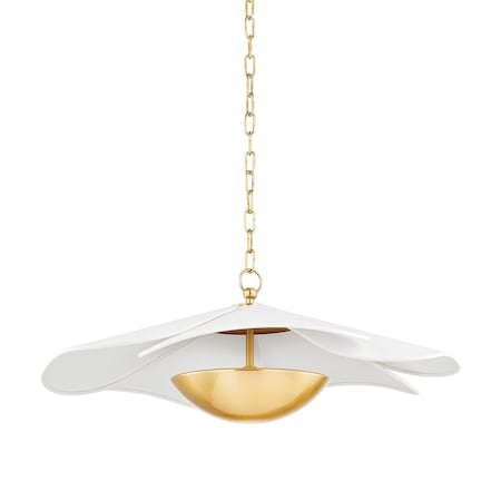 Mitzi Home Ec. X Madeline 1 Light Pendant 24 In. Aged Brass H814701-AGB