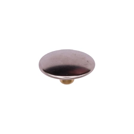 Auveco 11/64in Nickel On Brass Snap Fastener Button Cap, 100PK 7677