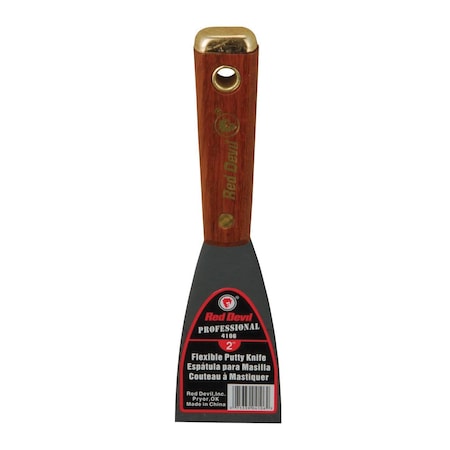 Red Devil 4100 PROFESSIONAL PUTTY KNIFE, 2 IN W, STEEL BLADE, FLEXIBLE BLADE FLEXIBILITY 4106