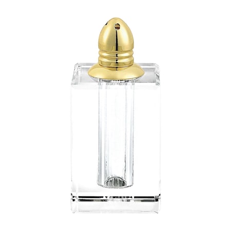 Homeroots Set of Two Clear And Gold Crystal Pepper Shakers 376094