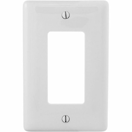 Hubbell Wiring Device-Kellems WallPlate, Decorator-Rocker, White, Nylon NPJJ26W