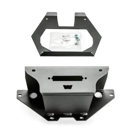 Warn Winch Mount For Use With VRX 25/ VRX 35/ VRX 45 Winches; Fixed Mount; Powder Coated; Black 106204