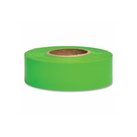 Presco Taffeta Flagging Tape, 1-3/16 in x 150 ft, Flourescent Green, 12PK 764-TFGG