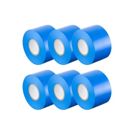 Gtse Wide Blue Vinyl Electrical Tape, 2in x 66ft - Pack of 6, 6PK PVC-401-BLU-06