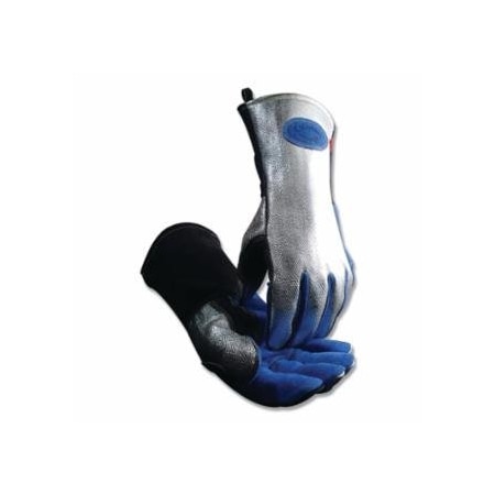 Caiman 1524 Cow Split Aluminized Back Wool Insulated MIG/Stick/Plasma Welding Gloves,  607-1524