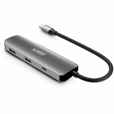 Urban Factory 6-IN-1 USB-C HUB WITH 2 USB-A / 1 HDMI 4K / 2 CARD READERS AND 1 U MHC45UF
