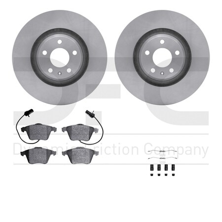 Dynamic Friction Co DFC Brake Rotor with 5000 Brake Pads and Hardware Kit 6512-73268