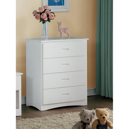 Home Elegance 37.25 x 17 x 30 in. Galen Chest with 4 Drawers - White B2053W-9