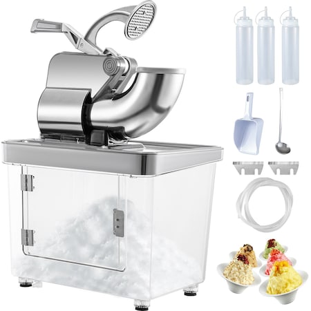 Vevor Snow Cone Machine Commercial Snowball Machine Commercial Black Snow Cone Machine BY-300XTD-1359