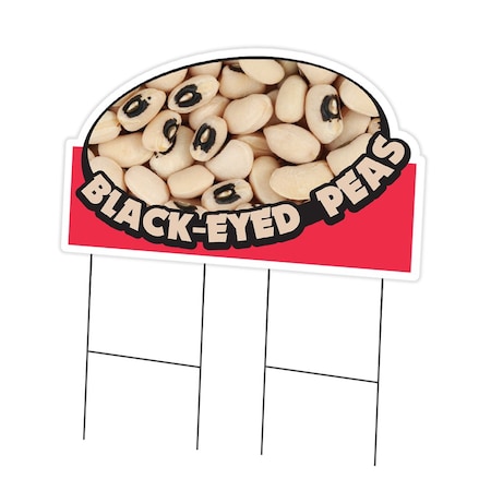 Signmission Black Eyed Peas Die Cut Yard & Stake plastic coroplast window, C-DC-2436-Black Eyed Peas19 C-DC-2436-Black Eyed Peas19