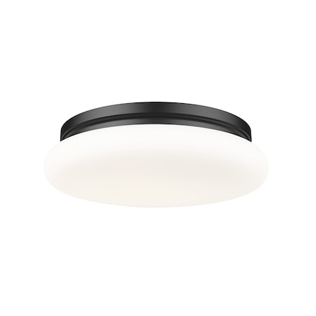 Z-Lite Soleil Matte Black 1 Light Flush Mount 1025F16-MB-LED