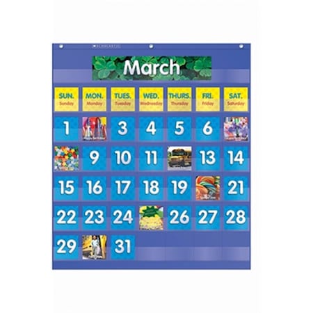 Officespace Monthly Calendar Pocket Chart- Gr K-5 OF65510